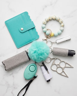 Aqua Defense Safety Keychain Set with Wallet