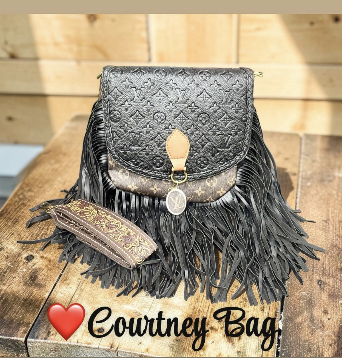Courtney Black Fringe Crossbody Bag – Western Designer Inspired Purse | Pre-order