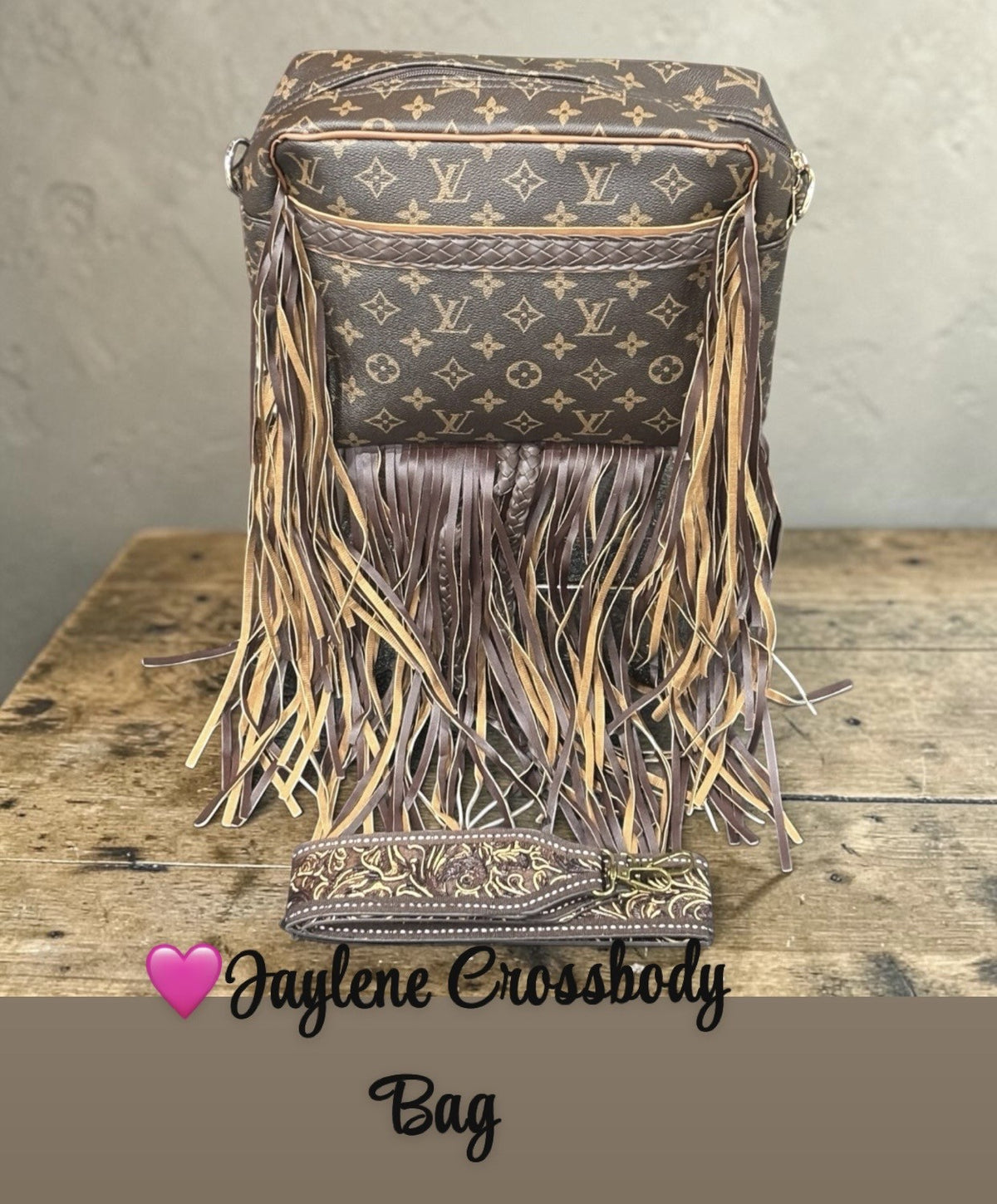 Jaylene Light Brown Fringe Crossbody Bag – Western Style Designer Inspired Purse | Pre-Order