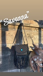 Savanna Fringe Crossbody Bag – Turquoise Concho Preorder