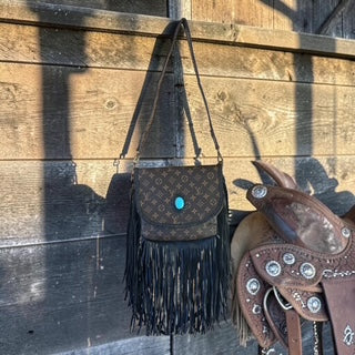 Savanna Fringe Crossbody Bag – Turquoise Concho Preorder